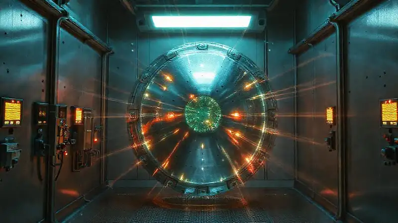 Estructura metálica, energía, misterio y tecnología