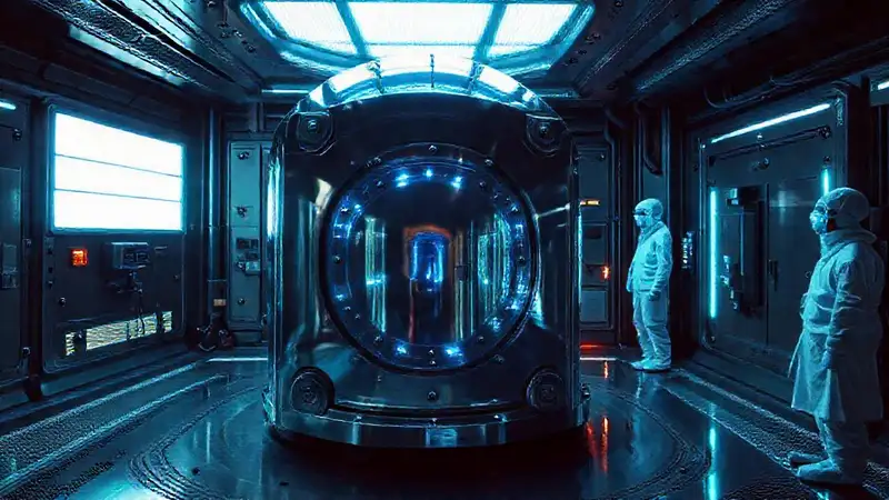 Habitación segura con campos electromagnéticos y misterio