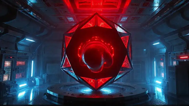 Estructura misteriosa en laboratorio con distorsión