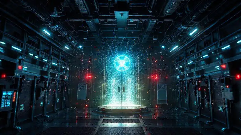 Anomalía electromagnética en cámara futurista