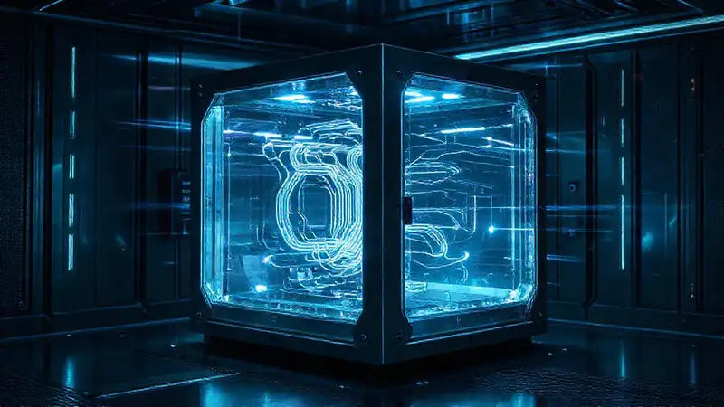 Cápsula futurista de seguridad y misterio