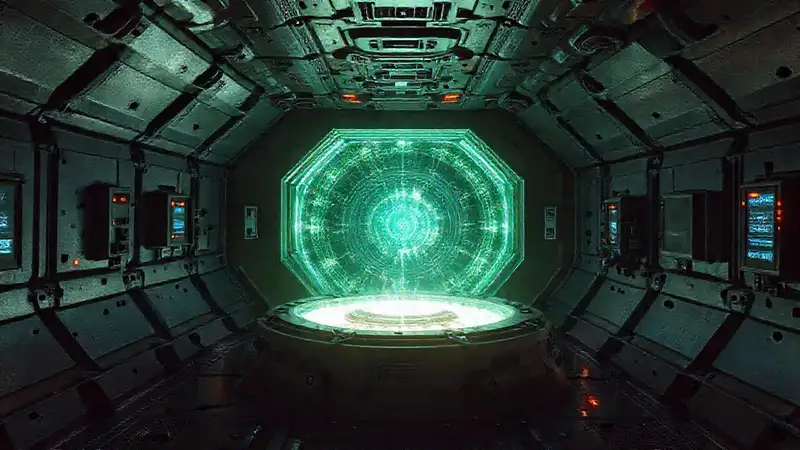 Cámara de contención tecnológica con energía misteriosa