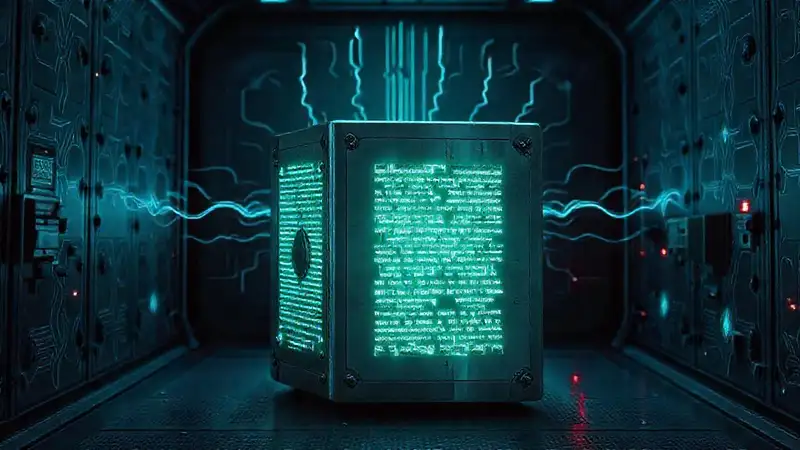 Cubos metálicos con inscripciones y protección tecnológica