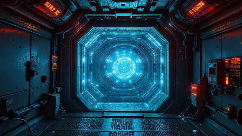 Camión de contención alienígena con energía misteriosa