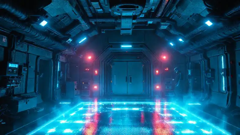 Instalación subterránea futurista