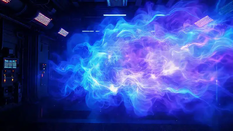 Campo de plasma energético futurista y peligroso