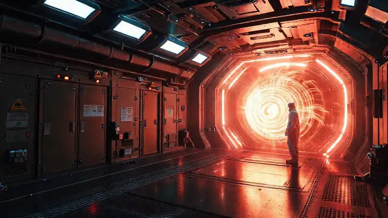 Cámara futurista con energía y seguridad avanzada