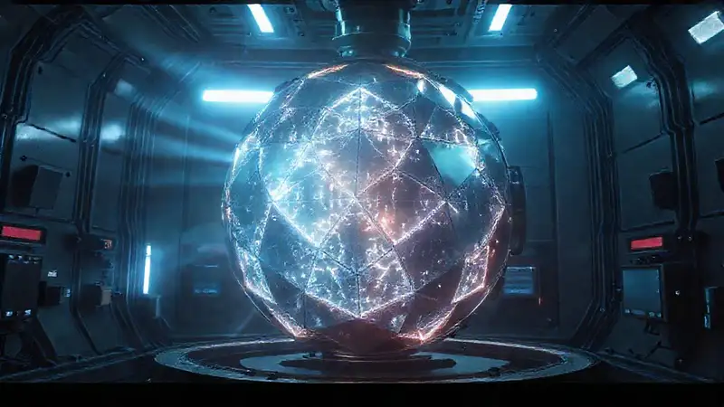 Esfera brillante con patrones y fluctuaciones misteriosas