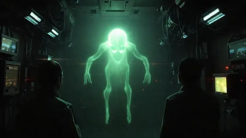 Entidad luminosa misteriosa en cámara de seguridad