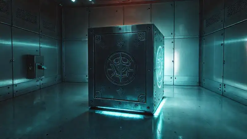 Cubo metálico con energía y seguridad avanzada