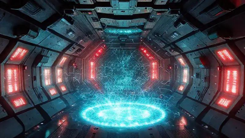 Campo de energía futurista y seguro