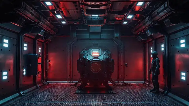 Sala segura con tecnología avanzada y vigilancia