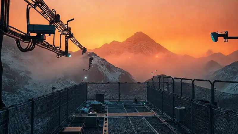 Sitio de contención montañoso con alta seguridad
