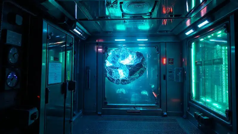 Habitación de contención segura y futurista
