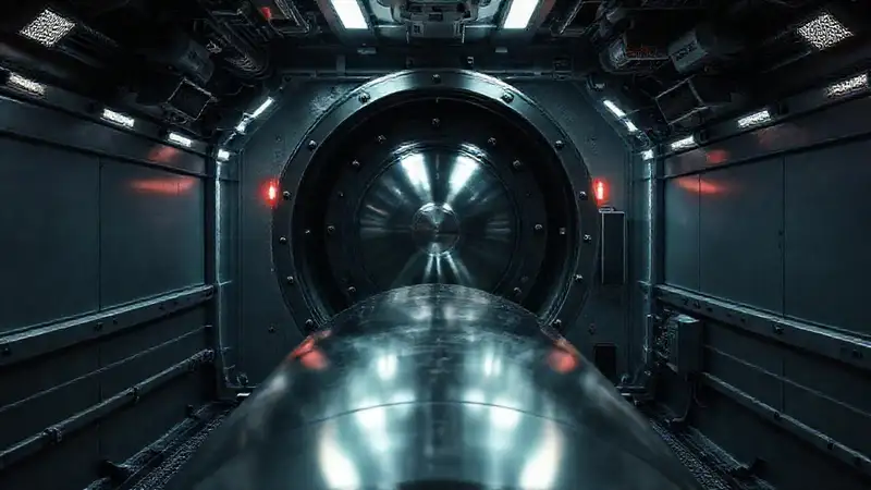 Cilindro misterioso en entorno futurista y seguro