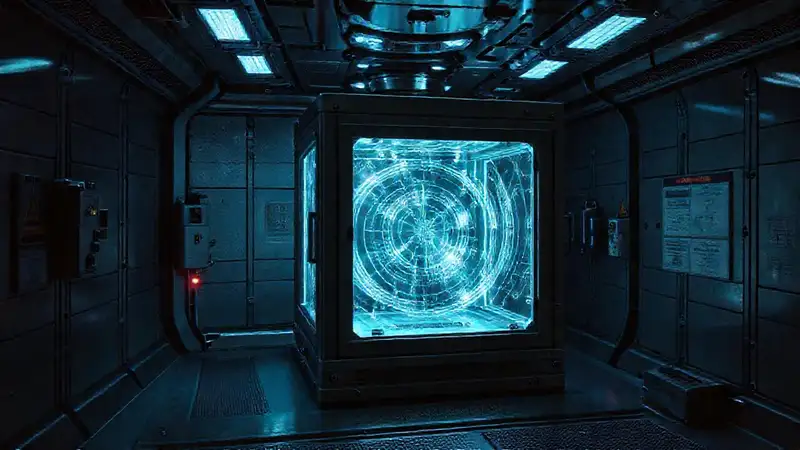 Cámaras futurista con patrones y seguridad avanzada
