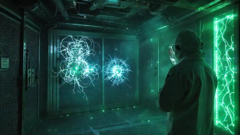 Cuarto de contención seguro con energía oscilante