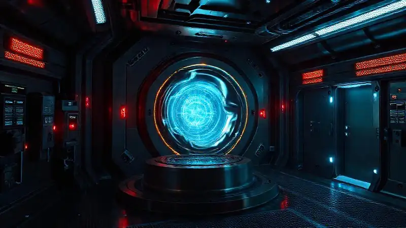 Cápsula futurista de alta tecnología y seguridad