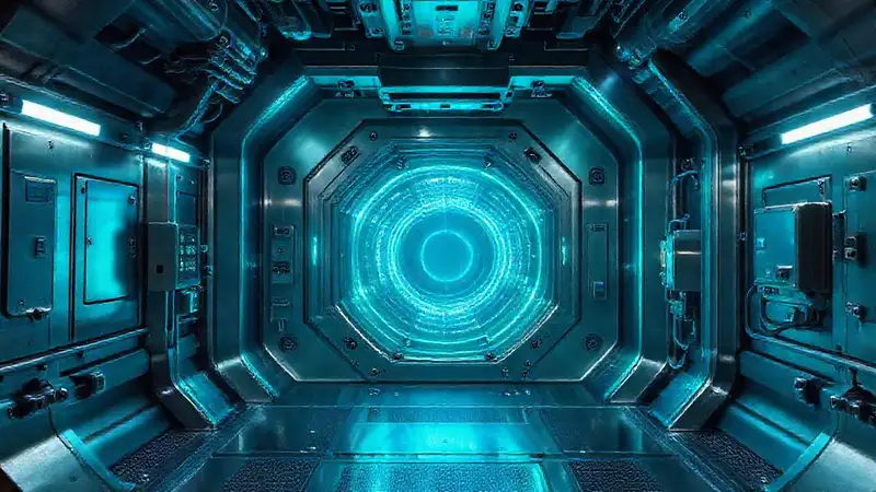 Cámara de contención futurista y segura