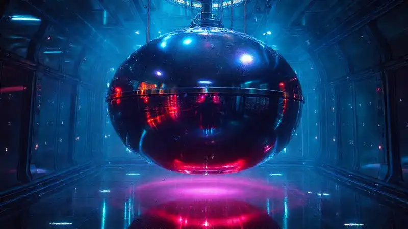 Estructura metálica futurista y enigmática