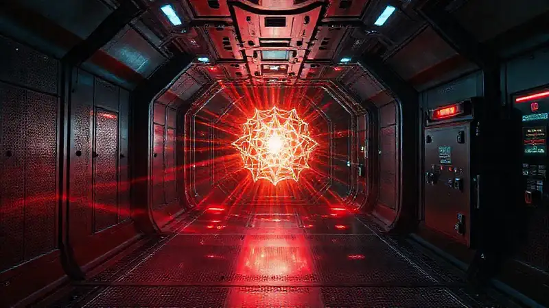 Cámara de contención futurista y siniestra