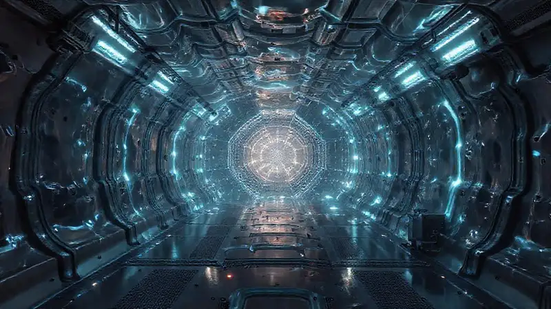 Estructura secreta, futurista y misteriosa