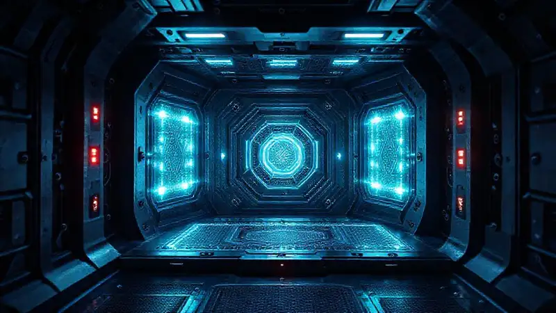 Cámaras futuristas con energía y barreras protectoras