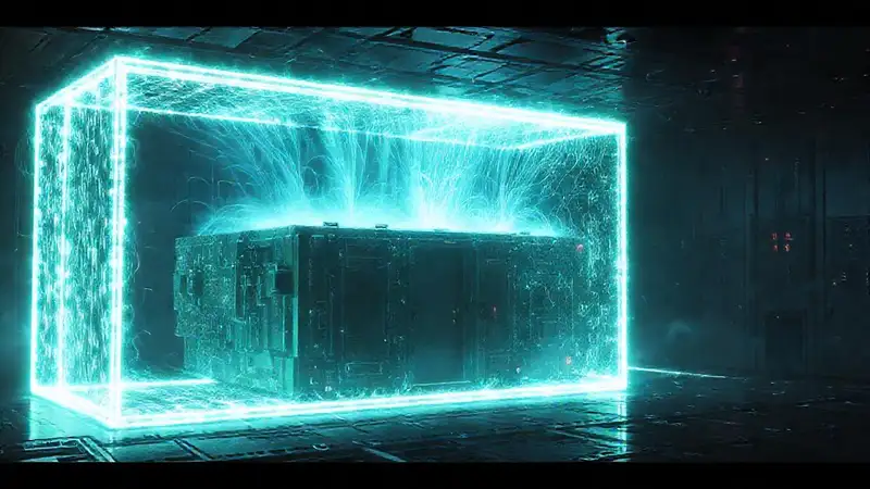 Estructura luminosa misteriosa en cámara de seguridad