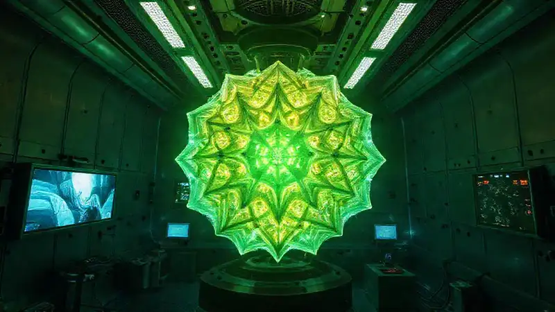 Estructura geométrica, energía y ciencia en contenedor