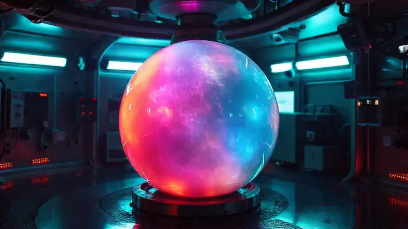 Esfera luminosa misteriosa en cámara de seguridad