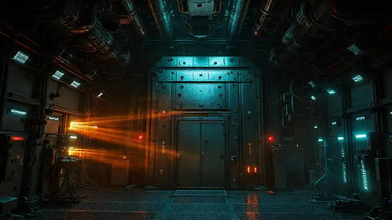 Instalación secreta con energía y vigilancia avanzada