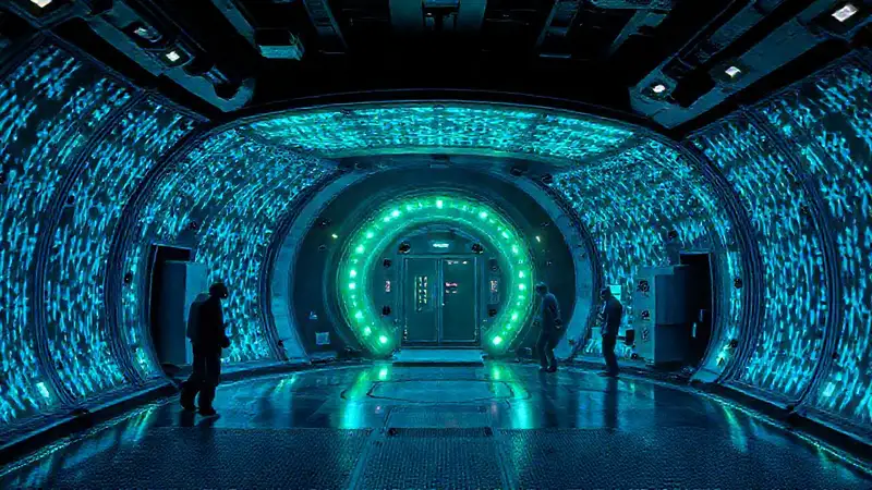 Estructura futurista y secreta de alta seguridad
