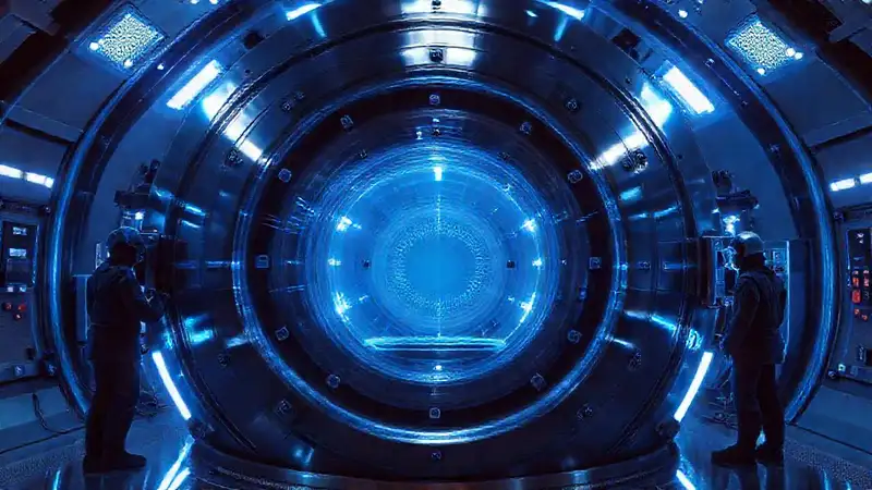 Esfera metálica en entorno futurista y seguro
