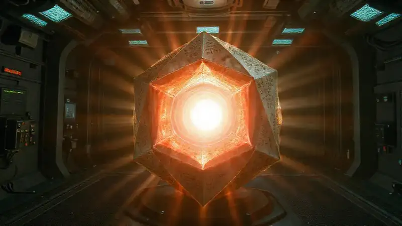 Forma prismática, misteriosa, con energía inquietante