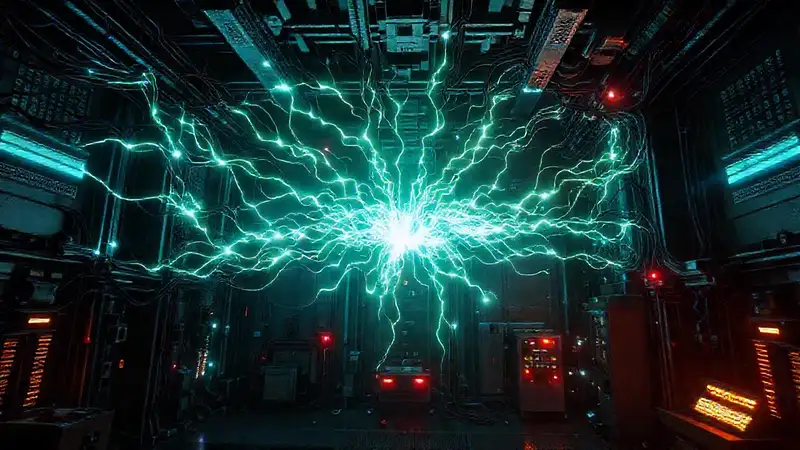 Red electromagnética con energía y certificado