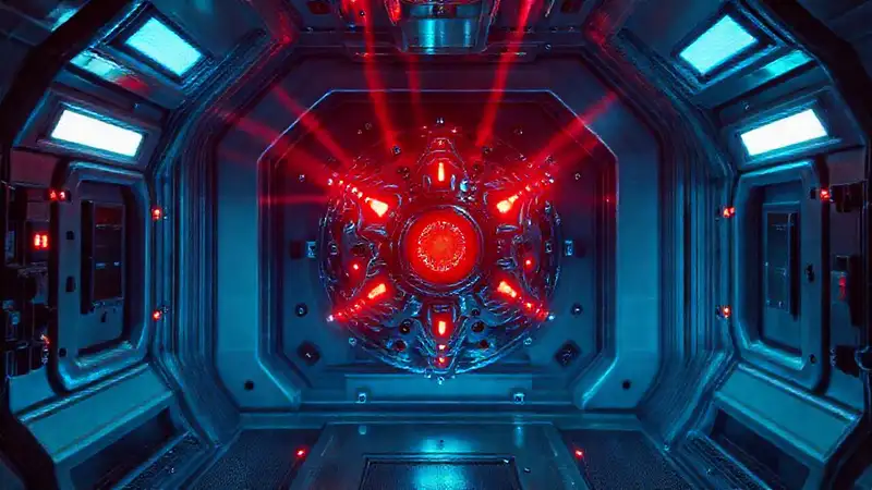 Objeto misterioso en contención futurista y segura