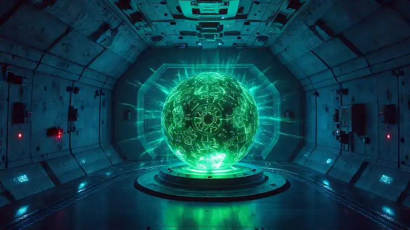 Cápsula futurista de alta seguridad misteriosa