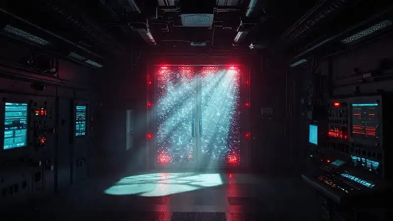 Sombra y luces en jaula de alta seguridad