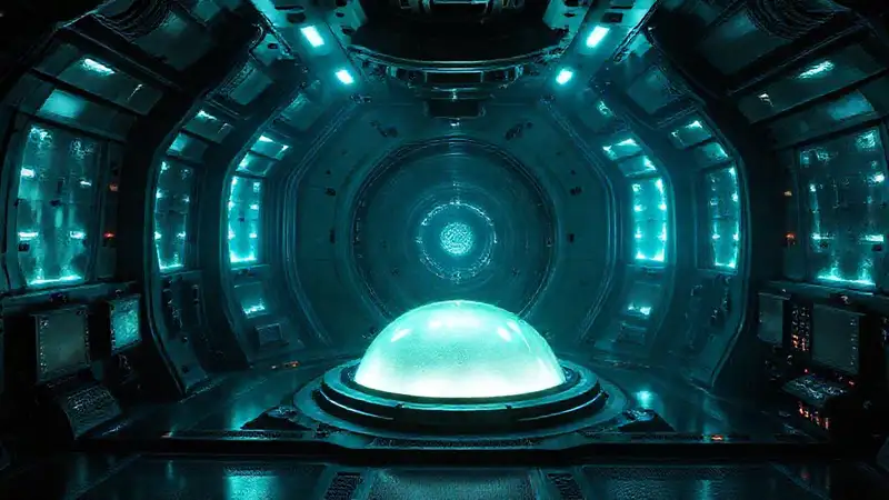 Cápsula futurista de seguridad y misterio