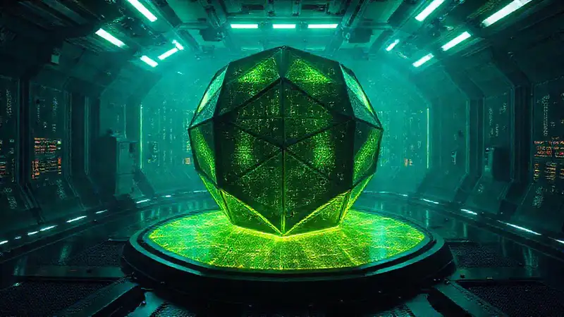 Estructura futurista con campos electromagnéticos misteriosos