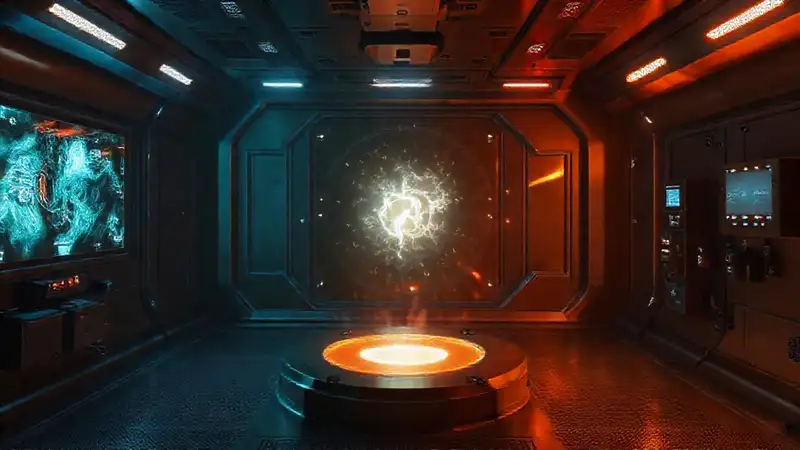 Cámara futurista con energía y protección electromagnética