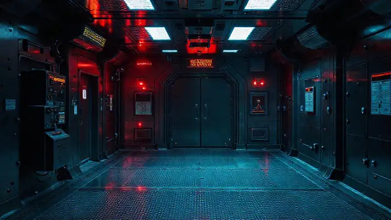 Cámara de contención con tecnología futurista y peligrosa