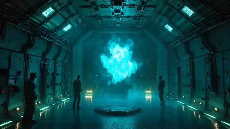 Campo energético misterioso en contenedor reforzado