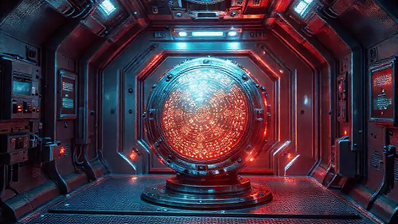 Objeto metálico misterioso en contención avanzada segura