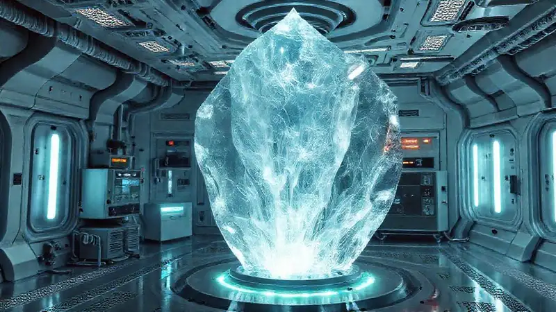 Laboratorio futurista y transparente con seguridad avanzada