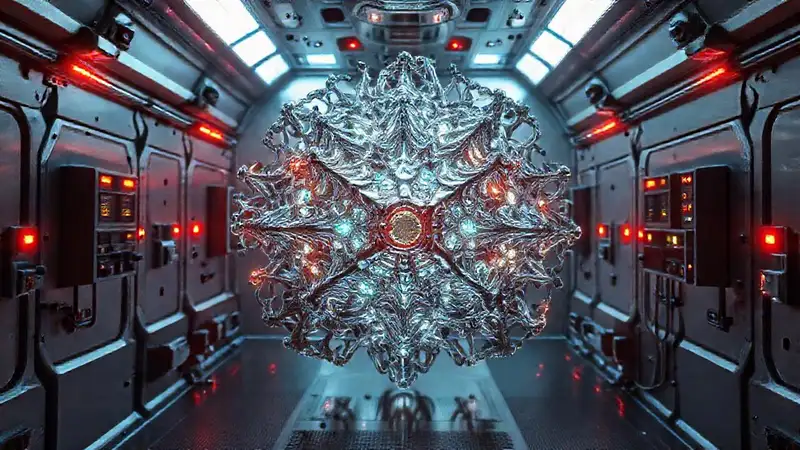 Estructura metálica fractal con tecnología avanzada