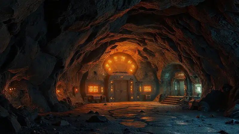 Búnker misterioso con energía y tecnología avanzada