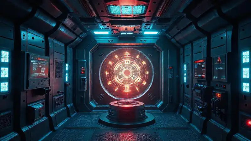 Cápsula futurista con energía y seguridad