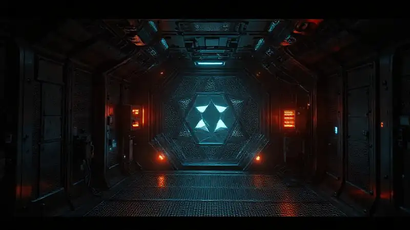 Cápsula de contención misteriosa y futurista