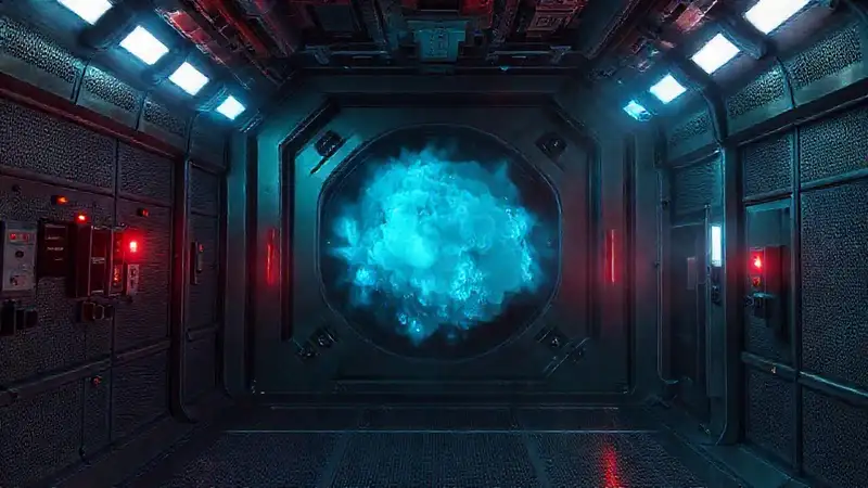 Cámara de contención con energía misteriosa y vigilancia